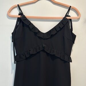 NWOT Black Ruffle Top Dress